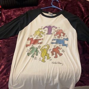 Mid-sleeve Keith haring shirt